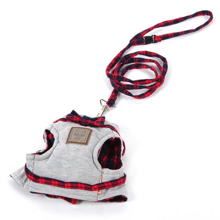 Kitty Cat Harness with Soft Cotton Fabric | Comfortable & Stylish Leash for Everyday Walks