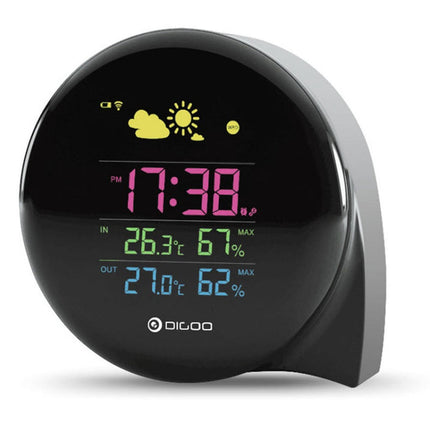 Wireless Weather Station Alarm Clock with Indoor/Outdoor Display | Multifunctional Design for Accurate Temperature and Humidity Monitoring