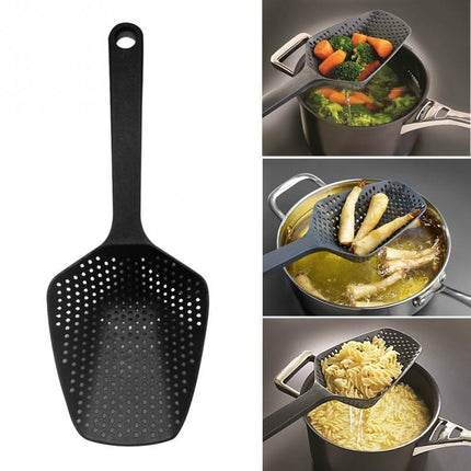 Multifunctional Kitchen Strainer, Scoop & Colander with Durable Plastic Design | Effortless Draining and Scooping for Cooking Convenience