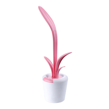 Plant-Shaped LED Desk Lamp with Touch Control & Multiple Brightness Levels | USB Rechargeable Night Light for Home Decor