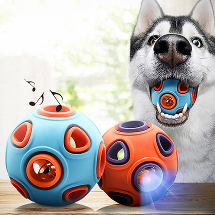 Squeaky Light Up Dog Toy with Durable Rubber | Engaging Sensory Play for Hours of Fun