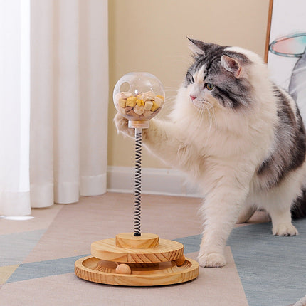 Cat Treat Dispenser Toy with Adjustable Holes | Engaging Interactive Play for Healthy Activity