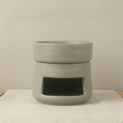Ceramic Aromatherapy Diffuser with Dual-Chamber Design | Natural Elegance for Calming Scents and Soft Candle Glow