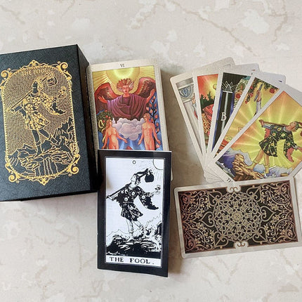Tarot Card Deck with Guide Book, 78 Gold Foil Tarot Cards with Major Arcana – image 16
