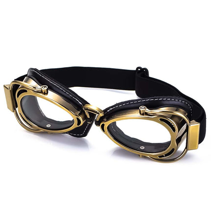 Vintage Motorcycle Goggles, Retro Riding Goggles with Adjustable Strap – image 9