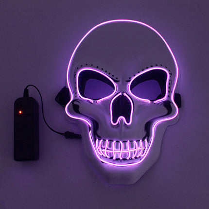 Halloween Mask LED Light Up, Scary Mask with Skull Design and Glowing EL Wire – image 13