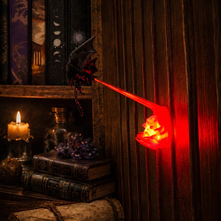 3D Printed Dragon Statue, Fire Breathing Dragon with Light Beam Flames – image 7
