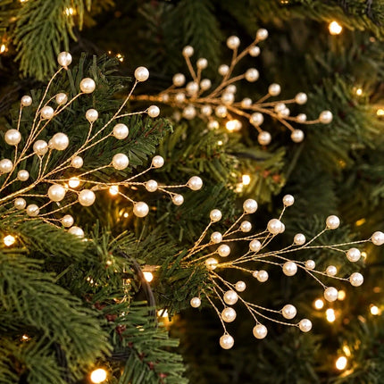 Decorative Branches with Crystal Beads, Christmas Tree Picks – image 12