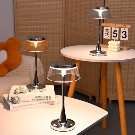 Modern Table Lamp with Adjustable Brightness | Cordless Acrylic Lighting for Versatile Home Decor