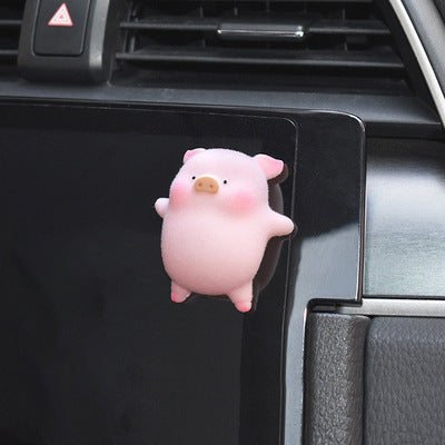 Cute Cartoon Pig Car Accessory with Air Outlet Perfume Clip | Whimsical Decoration for Fresh Fragrance