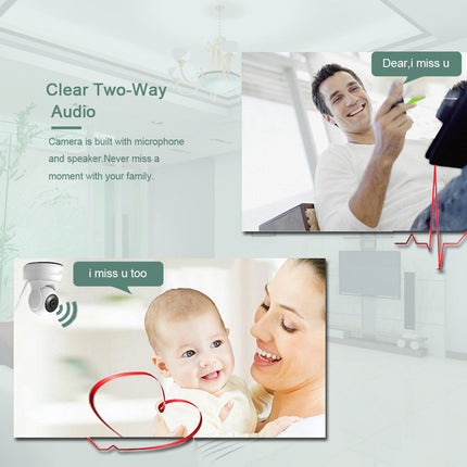 HD Night Vision Security Camera with PTZ Functionality | Wireless Surveillance for Enhanced Home Protection
