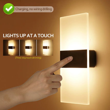 USB Charging Indoor Sensing Wall Lamp with Modern Design | Rechargeable LED Light for Bedrooms and Hallways