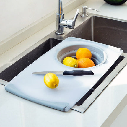 3-in-1 Chopping Board with Detachable Drain Basin | Durable Kitchen Tool for Easy Food Preparation