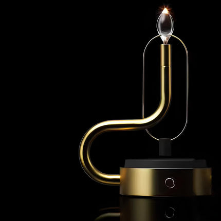 Vintage Lanterns Decorative, Glass Table Lamp in Gold or Black – image 7