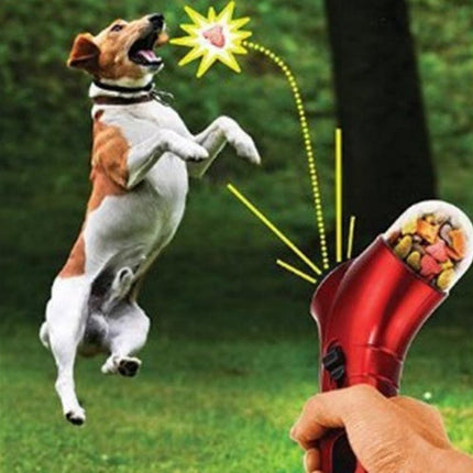 Pet Food Catapult Feeder with Spring-Loaded Launcher | Interactive Treat Toy for Dogs and Cats
