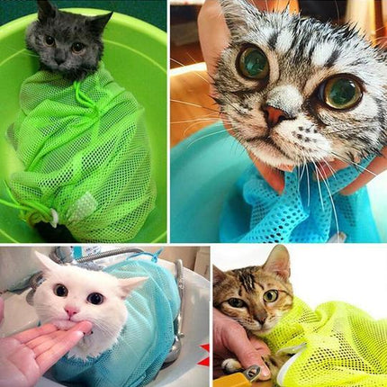 Cat Grooming Bag with Mesh Design for Easy Bathing | Stress-Free Grooming Tool for Cats
