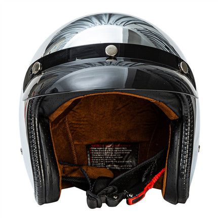 Vintage Biker Helmet with Visor