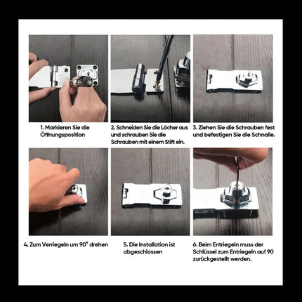 No Drill Door Lock with Keys, Door Latch for Glass Doors – image 14