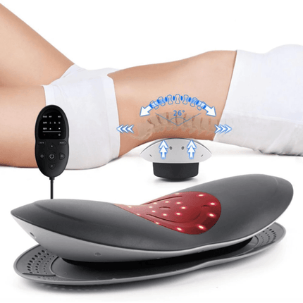 Lumbar Traction Device with Heat and Vibration, Heated Back Massager for Sciatica Pain Relief