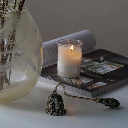 Candle Snuffer with Vintage Floral Design | Zinc Alloy for Clean, Smoke-Free Extinguishing