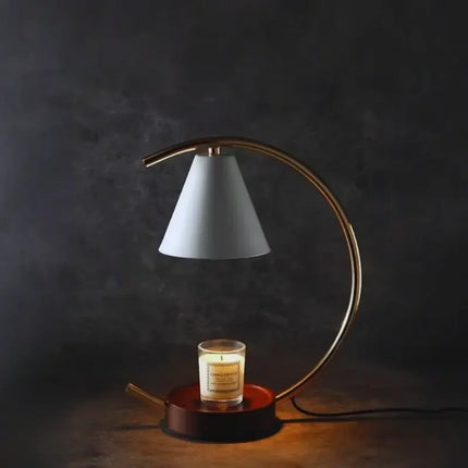 Dimmable Wax Warmer Lamp with Timer Function & Wood Base | Elegant Home Decor for Soothing Fragrance