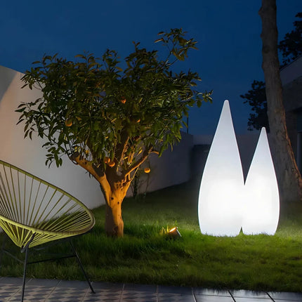 Outdoor Sculptural Glow Light with Dimmable RGB Colors | Weatherproof Design for Patios and Ambiance