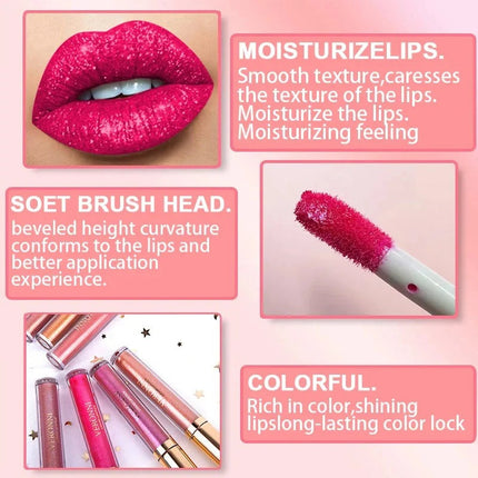 Liquid Lipsticks, Glitter Lip Gloss with Metallic Diamond Shimmer – image 14