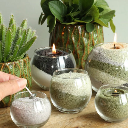 Customizable Candle Kit with Plant-Based Sand and Wicks | Create Unique Scents for Home Décor and Gifts