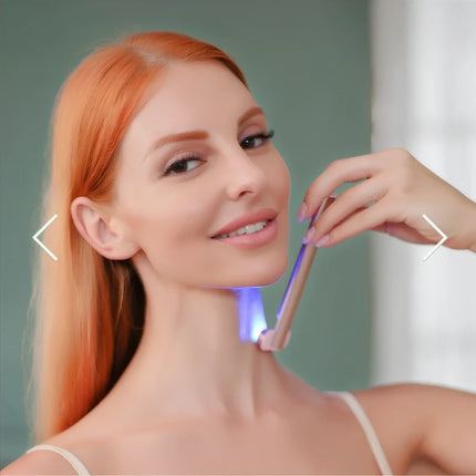 Red Light Therapy Face Wand with Micro-Vibration & Heat | Professional Anti-Aging Device for Glowing Skin