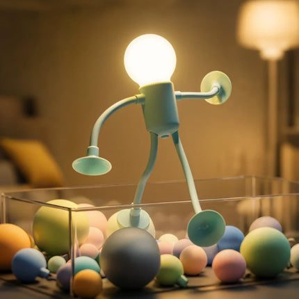 Bendable Desk Lamp with Flexible Limbs & Suction Cups | Quirky Lighting for Creative Spaces
