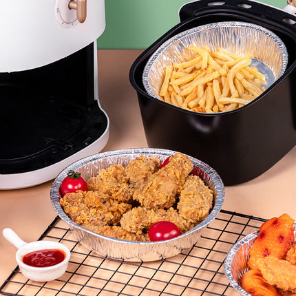 Durable Aluminum Foil Liners for Air Fryers | Non-Stick, Waterproof, and Easy Cleanup for Hassle-Free Cooking