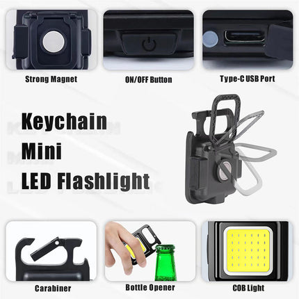 Mini Portable Flashlight with 3 Lighting Modes & USB Rechargeable | Compact LED Light for Emergencies and Outdoor Use