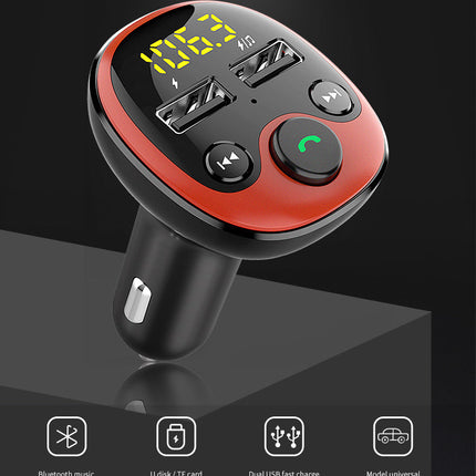 High-Speed Dual USB Car Charger with Bluetooth Music Streaming | Hands-Free Calls and Fast Charging for Safe Driving