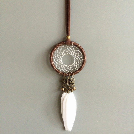 Feather Car Pendant with Wind Chime and Bell | Elegant Decor for Stress Reduction and Aesthetic Appeal