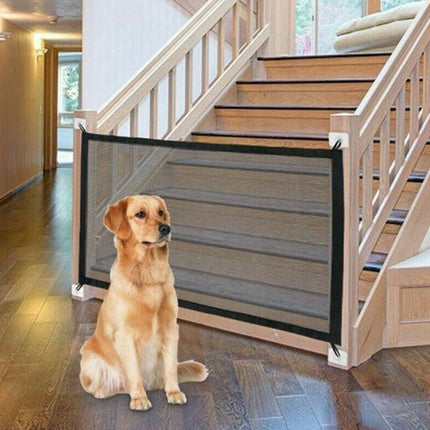 Magic Mesh Pet Gate for Small Pets with Pressure-Mounted Design | Expandable and Easy to Install for Home Safety