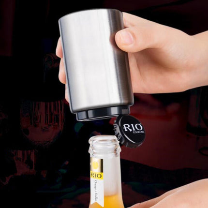 Automatic Beer Bottle Opener with Stainless Steel Design | Effortless Cap Removal in Multiple Colors