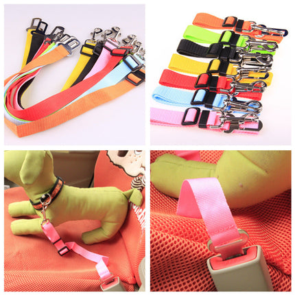 Durable Polyester Dog Leash with Fixed Strap for Safety | Adjustable Length for Comfortable Car Rides