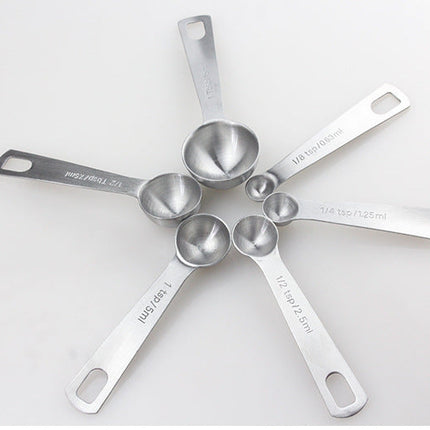 Stainless Steel Measuring Spoons Set with Engraved Measurements | Precise Kitchen Tools for Accurate Cooking