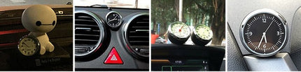 Car Ornament with Glass Mirror & Thermometer | Stylish Interior Accessory for Temperature Awareness