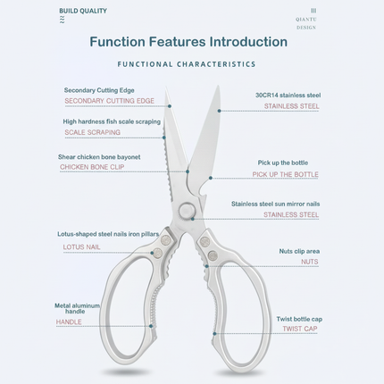 Stainless Steel Kitchen Scissors – image 8