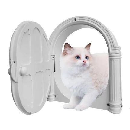 Plastic Pet Door with Fashion Minimalist Design | Easy Installation for Cat and Dog Freedom