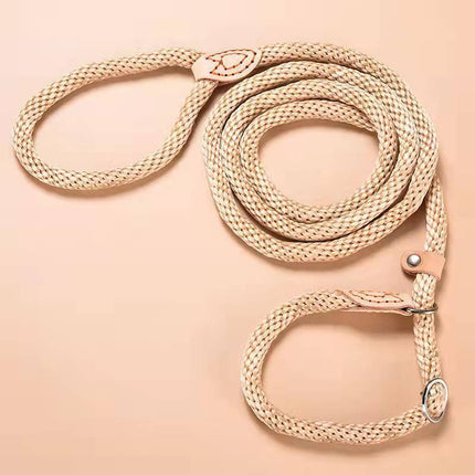 Hemp Rope Dog Leash with Integrated Collar for Ultimate Control | Stylish and Durable Leash for Training