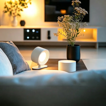 Cordless Wall Lamp with 360° Adjustable Lighting | Minimalist Design for Versatile Home Ambiance