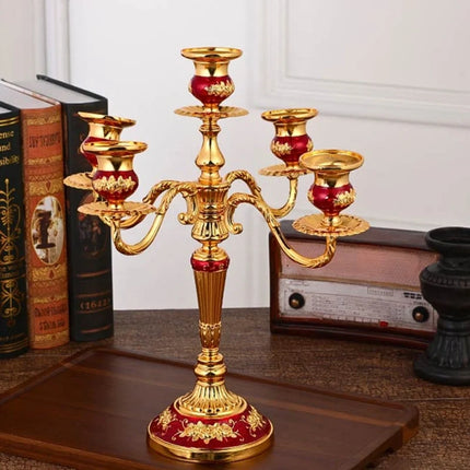 Gilded Candelabra with Adjustable Arms | Elegant Alloy Design for Tailored Candlelight Ambiance