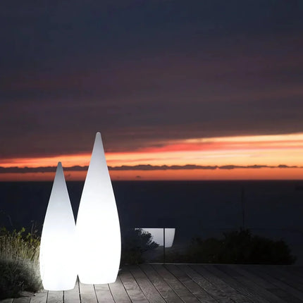 Outdoor Sculptural Glow Light with Dimmable RGB Colors | Weatherproof Design for Patios and Ambiance