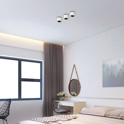 LED Flush Mount Ceiling Light, Round Ceiling Spotlight with Adjustable Head