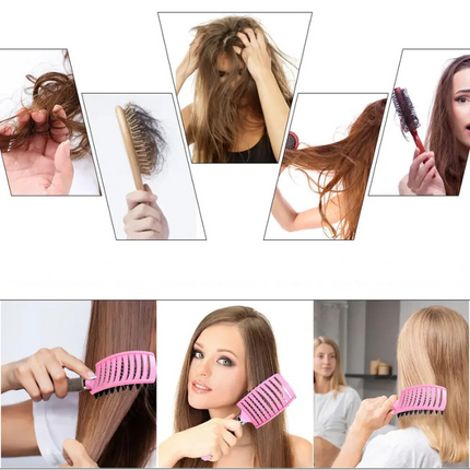 Detangling Hair Brush, Bristle and Nylon Scalp Brush for Massage – image 8