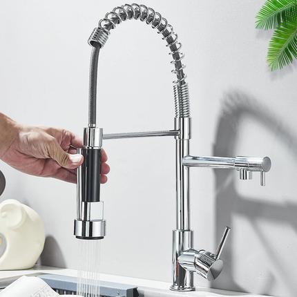 Pull Down Kitchen Faucet with Sprayer, Kitchen Sink Faucet for Hot and Cold Water – image 17