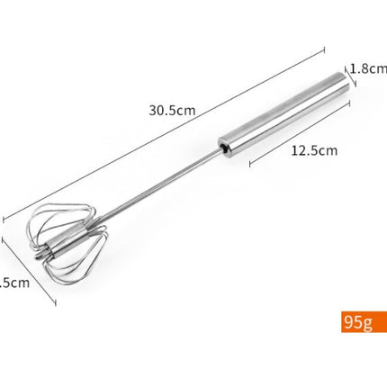 Stainless Steel Semi-Automatic Egg Beater with Lightweight Design | Effortless Mixing for Baking and Cooking