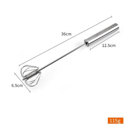 Stainless Steel Semi-Automatic Egg Beater with Lightweight Design | Effortless Mixing for Baking and Cooking
